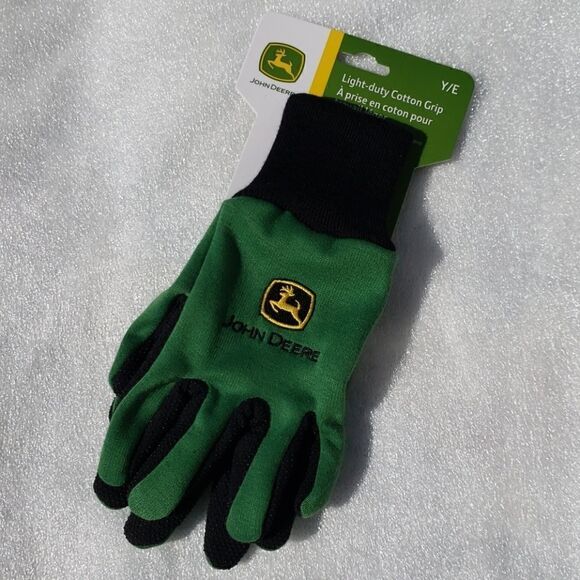 John Deere Logo Work Garden Gloves Size Yo… - Picture 2 of 11